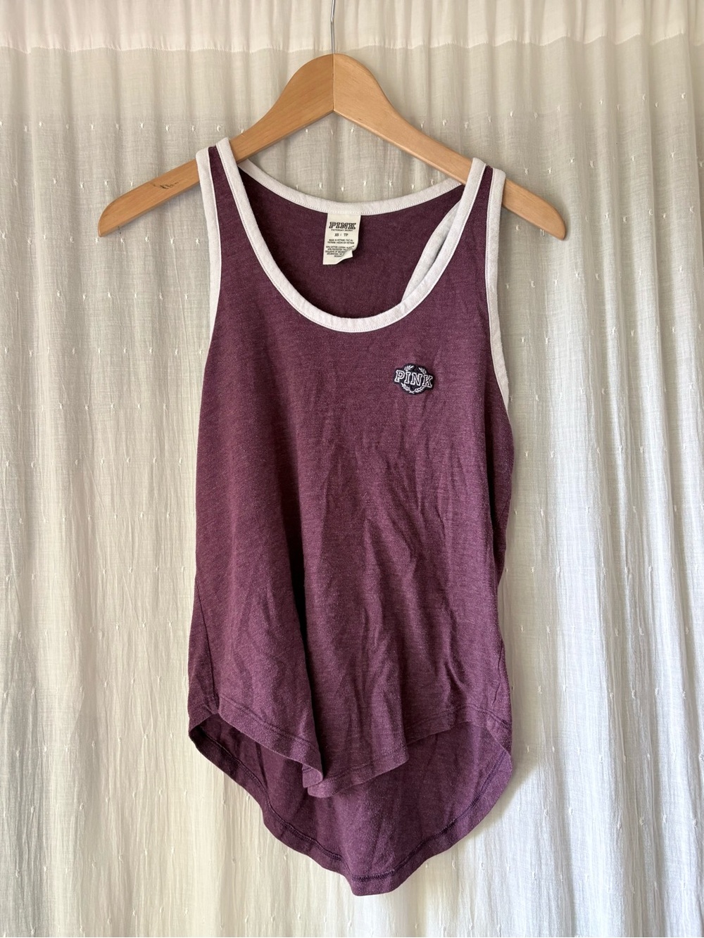 PINK Victoria's Secret Tank with White Trim